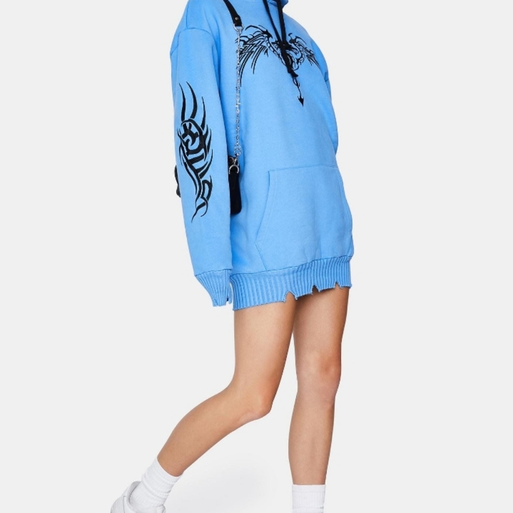 Indigo really looking for danger hoodie dress